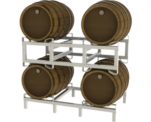 Wine Racks with Barrels